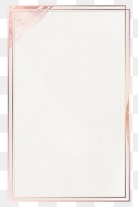 Png rectangular frame light metallic pink Memphis, brush stroke, transparent background