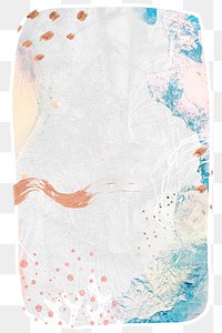 Png rectangular frame pastel Memphis, brush stroke, transparent background