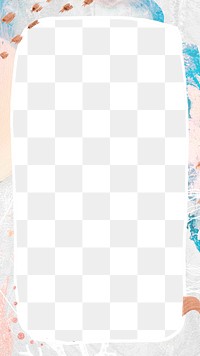 Png rectangular frame pastel Memphis, brush stroke, transparent background