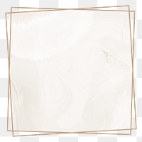 Png rectangular frame beige watercolour marble design, transparent background