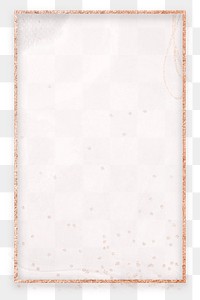 Watercolour frame png pink Memphis rose gold design, transparent background