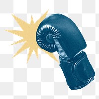 Boxing glove aesthetic png sticker, transparent background