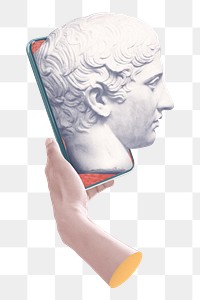 Aesthetic Greek God png sticker, social media remix, transparent background