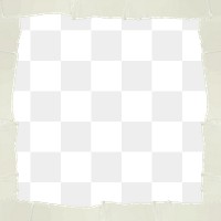 Ripped paper png frame sticker, transparent background