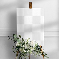 Wedding easel png mockup, transparent design 