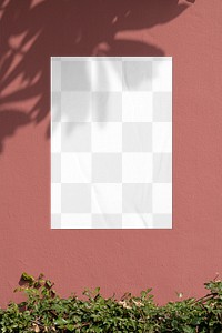 Poster png mockup, realistic paper, transparent design