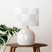 Table lamp png mockup, transparent design 