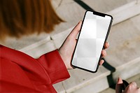 Smartphone screen png mockup, transparent design