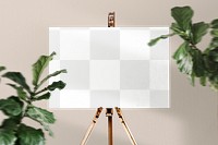 Easel png mockup, transparent design 