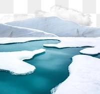 Arctic landscape png sticker, environment design, transparent background