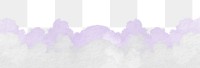 Cloud border png, purple design, transparent background