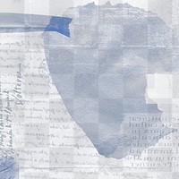 Png vintage blue letter overlay,  transparent background