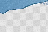 Grid overlay png,  blue border ripped paper transparent background