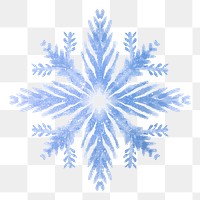 Aesthetic snowflake png sticker, watercolor design in transparent background