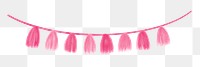 Party banners png sticker, watercolor design in transparent background