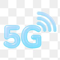 5G icon  png sticker, transparent background