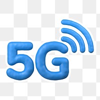 5G network  png sticker, transparent background