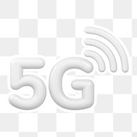 5G network  png sticker, transparent background