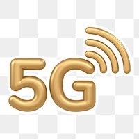 5G network  png sticker, transparent background