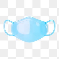 Face mask icon  png sticker, transparent background