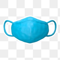 Face mask  png sticker, transparent background