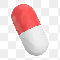 Capsule medicine  png sticker, transparent background