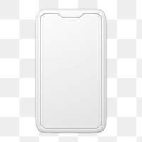 Smartphone icon  png sticker, 3D minimal illustration, transparent background