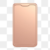 Smartphone icon  png sticker, 3D rose gold design, transparent background