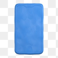 Smartphone icon  png sticker, 3D clay texture design, transparent background