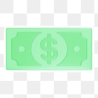 Dollar bill, money  png sticker, transparent background