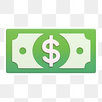 Dollar bill, money  png sticker, transparent background