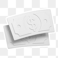 Dollar bills, money  png sticker, transparent background