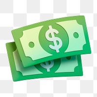 Money icon  png sticker, 3D gradient design, transparent background