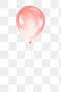 Pink balloon icon  png sticker, transparent background