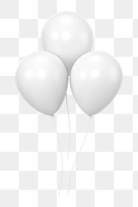 Party balloons icon  png sticker, 3D minimal illustration, transparent background