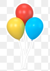 Party balloons   png sticker, transparent background