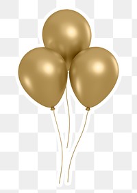 Party balloons   png sticker, transparent background