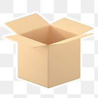 Open box  png sticker, transparent background