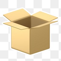 Open box  png sticker, transparent background