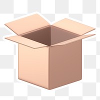 Open box  png sticker, transparent background