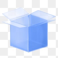 Open box icon  png sticker, transparent background