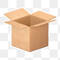 Open box  png sticker, transparent background