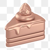 Pink cake  png sticker, transparent background