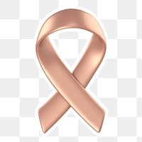 Awareness ribbon  png sticker, transparent background