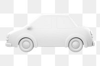 Car icon  png sticker, 3D minimal illustration, transparent background