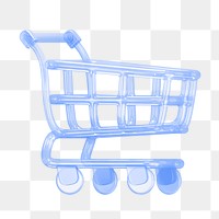 Shopping cart icon  png sticker, transparent background