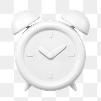 Alarm clock icon  png sticker, 3D minimal illustration, transparent background