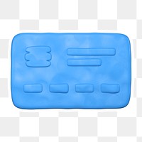 Credit card   png sticker, transparent background