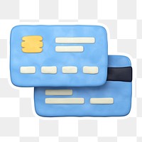 Credit card   png sticker, transparent background