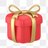 Gift box  png sticker, transparent background